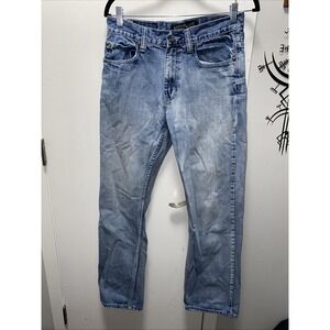 Baileys Point Black Men's Bootcut Light Wash Blue Jeans 30